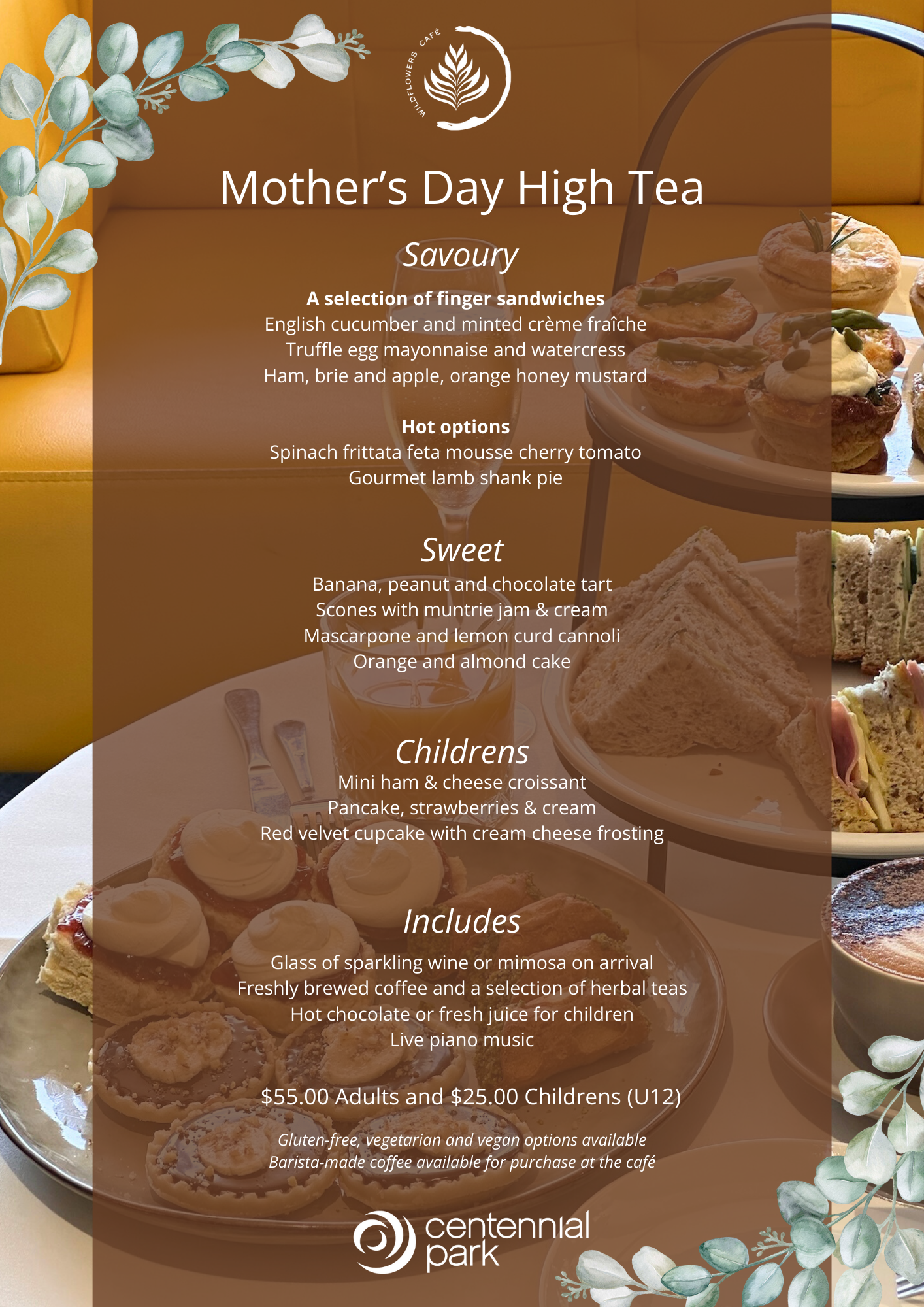 Mother’s Day High Tea at Wildflowers Cafe
