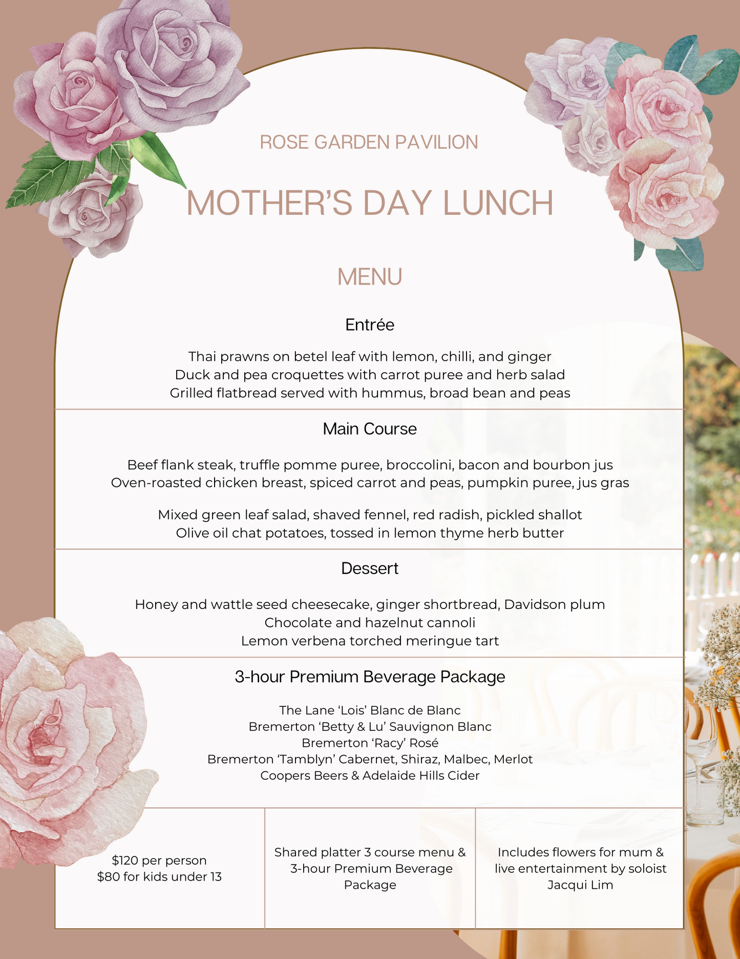 Mother’s Day Lunch at the Rose Garden